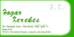 hagar kerekes business card